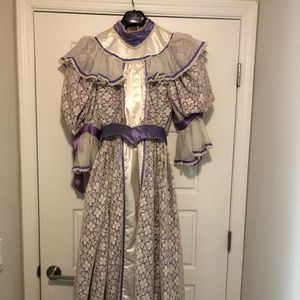 Vintage Purple and Lace Victorian Style Costume